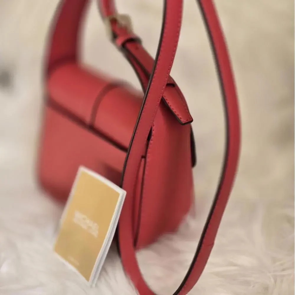 Michael Kors Lyra Small Flap Crossbody Leather Handbag - Picture 3 of 7